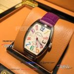 Perfect Replica Franck Muller Color Dreams Lady watch Purple Leather Band